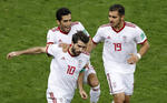 Karim Ansarifard marcó el empate de Irán.