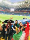 19062018 DESDE RUSIA.  Chuy Pámanes, con amigos, se dio cita en el partido México 1 - Alemania 0 en la Copa Mundial Rusia 2018.