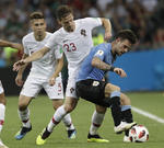 Con doblete de Cavani, Uruguay elimina a Portugal