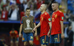 Iniesta jugó su último partido internacional por España.