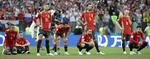 Los españoles no podían creer su eliminación del Mundial.