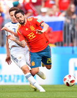 La magia de Isco estuvo presente en el partido de España.