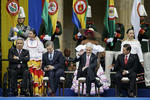 De izquierda a derecha, Lenin Moreno, presidente de Ecuador; Mauricio Macri, presidente de Argentina; Sebastían Piñera, presidente de Chile y Enrique Peña Nieto, presidente de México.