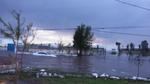 Fuerte lluvia, granizo y viento desquician a la capital de Durango
