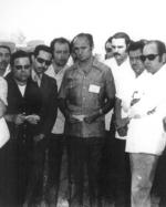 19082018 En la década de los 70, el Arq. Antonio Calzada visitó la ciudad de Torreón. Lo acompañan, Carlos Robles, Jesús Reyes, José Solís y Mariano López.