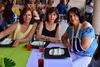 21082018 FIESTA DE CANASTILLA.  Lupita Ochoa acompañada de sus hermanas, Martha y Ana Laura Ochoa, en el baby shower que se le organizó recientemente.