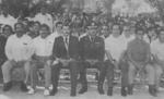 02092018 Comida de graduación en septiembre de 1975. Claudio Aguirre, Eloy Artea, José Luis Ruiz, Pepita Jiménez, Paulino Lugo, Ricardo Romo y Luis Guzmán.