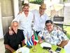 02092018 DISFRUTAN RICA COMIDA.  Pepe del Bosque, René Campos, Víctor Hugo Hernández y Ramón Betancourt recordaron anécdotas en Cuba.