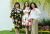 16102018 BABY SHOWER.  Zaira E. Aguiñaga con Alejandra Gamboa y Paulina Monarrez.