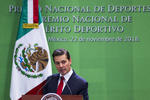 El presidente de México, Enrique Peña Nieto, encabezó la ceremonia del Premio Nacional de Deportes y Premio Nacional de Mérito Deportivo 2018, en la residencia Oficial de Los Pinos.