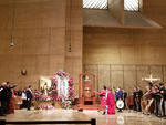 En Los Ángeles, California, hasta unos tres mil fieles católicos llegaron para la misa que celebraron en honor a la Guadalupana.