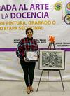 20032019 COMPARTIRá SU TALENTO.  Maestra Naoko Ameyali Barrios Morales representará a la Sección 35 del SNTE en el evento nacional de pintura y grabado, que se celebrará en el Centro Cultural Contemporáneo de la CDMX el próximo 9 de abril.