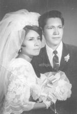 Sra. Ma. Angelina Ramírez Meza y Sr. Antonio Martell Muñetones el 3 de mayo de 1969, celebran su 50 aniversario de bodas.
