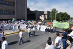 La marcha salió de las instalaciones del sindicato ubicadas en la avenida Hidalgo y la calle 22 y recorrió por la avenida hacia la calzada Colón.