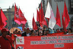 En la marcha de la CTM fueron alrededor de cinco mil los trabajadores que se sumaron.