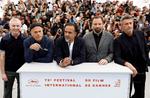 Alejandro González Iñárritu  junto a los directores de cine Robin Campillo, Enki Bilal , Yorgos Lanthimos  y Pawel Pawlikowski.