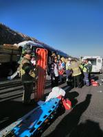 Algunos de los lesionados fueron trasladados a recibir atención médica por el helicóptero del Gobierno del Estado de Durango.