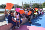 Estudiantes protestaron en la Plaza Mayor.