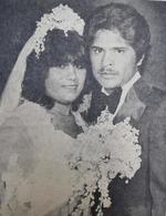 San Juana Chávez Chávez (f) y Armando Áva-
los Encina el día de su matrimonio el 9 de ju-
nio de 1979.