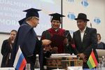 El presidente de Bolivia fue investido doctor honoris causa por la Universidad Rusa de la Amistad de los Pueblos.
