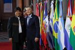 Con el presidente de Bolivia, Evo Morales.
