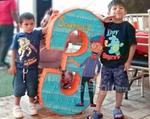 Samuel festejó su tercer cumpleaños junto a su hermano, Mateo, y su mamá, Lucía.