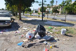 Desperdicio. Así como en esta imagen, es posible encontrar otros cúmulos de basura esparcidos en el paseo peatonal de la Colón.