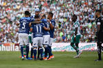 festejo de gol Puebla Gustavo Alustiza