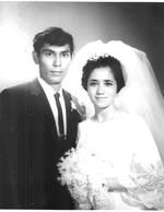 Olivia Sánchez y Rubén Gurrola, 61 años de matrimonio. 2 de agosto de 1958.