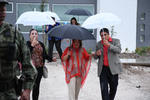 A pesar de la lluvia, al informe asistieron los alcaldes de Torreón y Ciudad Jardín y expresidentes municipales.