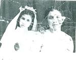Manuela Juárez Romero y su madrina Ramona (f) en su Primera Comunión en el año de 1947 en Ignacio Allende, Dgo.