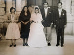 Cruz Palos, Manuela Flores de Palos, Rita Rodríguez Barajas, Pedro Salinas Montelongo y David Palos. Foto de 1960, el 9 de noviembre festejaron 59 años de casados.