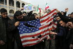 Iraníes protestan contra EUA.