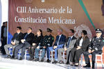 En su mensaje, el alcalde de Torreón, Jorge Zermeño, afirmó que la Constitución de 1917 representa la 'vida de los mexicanos y el orden jurídico de este país'.