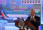 López Obrador presentó el 'cachito' para el sorteo.