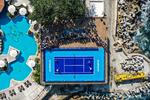 El Club de Mar La Concha, en Las Brisas, fue el escenario en el cual se montó una cancha de tenis