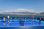 El Club de Mar La Concha, en Las Brisas, fue el escenario en el cual se montó una cancha de tenis