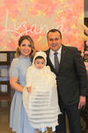 04032020 RECIBE EL PRIMERO DE LOS SACRAMENTOS.  La pequeña Lizania llegó a la pila bautismal en brazos de sus papás, Lizania Agüero y Alberto Alday.