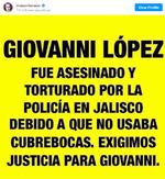 Famosos exigen justicia por la muerte de Giovanni López
