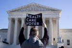 Manifestantes expresaron su apoyo a la ley de salud del Obamacare que es discutida en la Corte Suprema de Estados Unidos