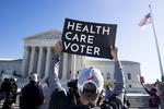 Manifestantes expresaron su apoyo a la ley de salud del Obamacare que es discutida en la Corte Suprema de Estados Unidos