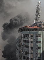 Según el Ejército israelí, el edificio 'contenía activos militares pertenecientes a la inteligencia militar' del movimiento islamista Hamás.