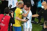 Los dos amigos charlaron tras la final de la Copa América 