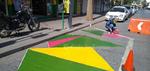 Ciudadanos pintan orejas peatonales en cruceros del Centro de Torreón