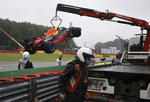 'Checo' Pérez se accidenta antes del Gran Premio de Bélgica y queda fuera de la competencia