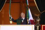 Presidente López Obrador encabeza Grito de Independencia desde Palacio Nacional