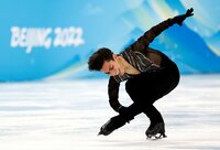Beijing (China), 07/03/2021.- Donovan Carrillo of Mexico falls during his performance in the Men's Free Skating of the Figure Skating events at the Beijing 2022 Olympic Games, Beijing,? China, 10 February 2022. EFE/EPA/HOW HWEE YOUNG