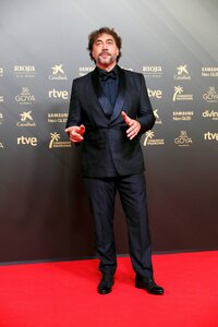 VALENCIA, 12/02/2022.-  El actor Javier Bardem posa en la alfombra roja a su llegada a la gala de la 36 edición de los Premios Goya que tiene lugar este sábado en el Palau de les Arts de Valencia. EFE/Biel Aliño