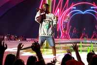 Kid Cudi performs at the Kids Choice Awards on Saturday, April 9, 2022, at the Barker Hangar in Santa Monica, Calif. (AP Photo/Chris Pizzello)