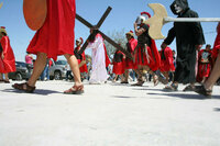 Viacrucis viviente en Lerdo celebra 35 años de tradición y mística